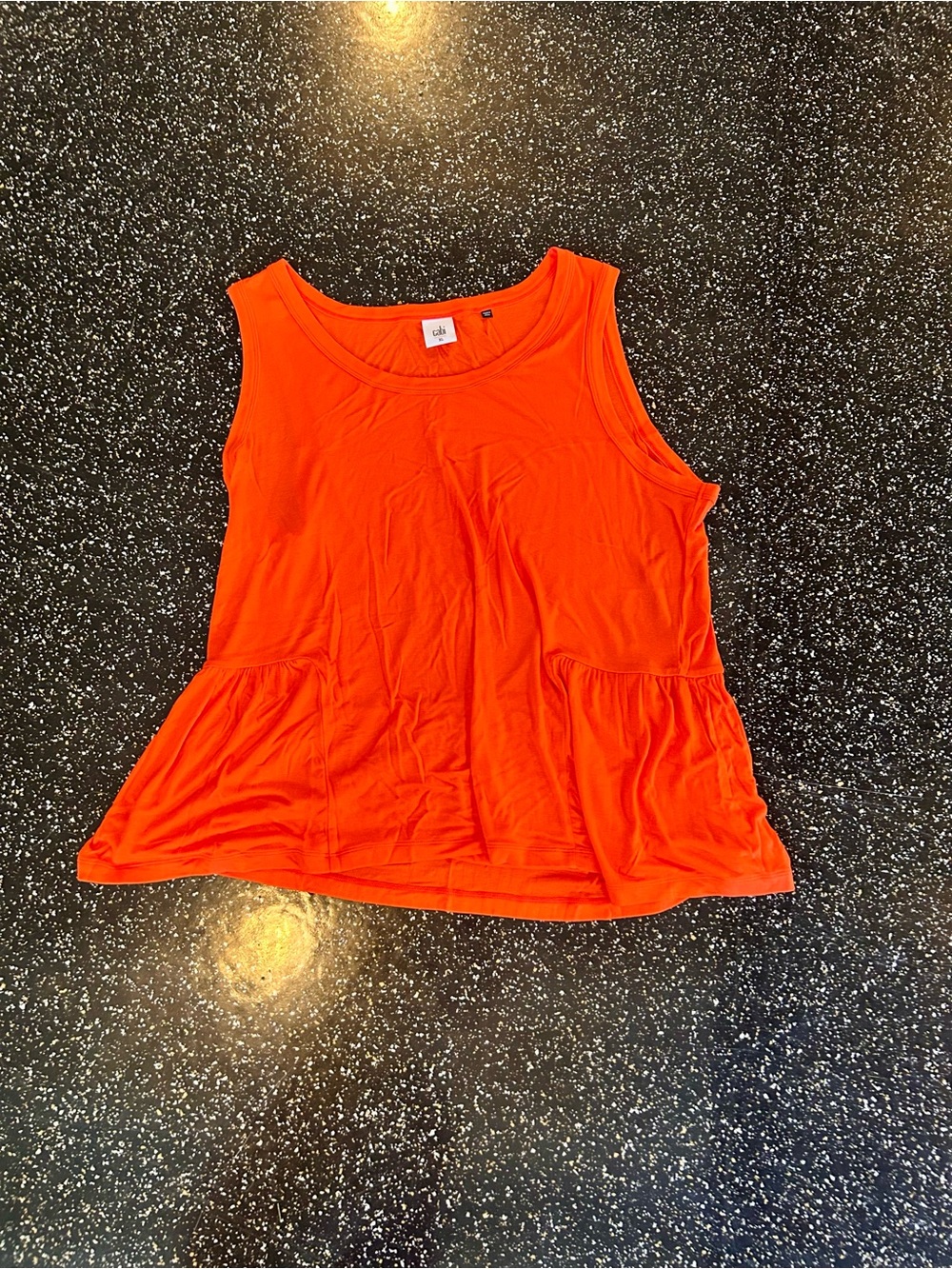 CAbi XL Bold Orange Scoop Neck Tank